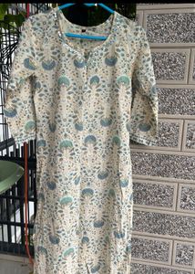Embroidered Kurta with Floral Print