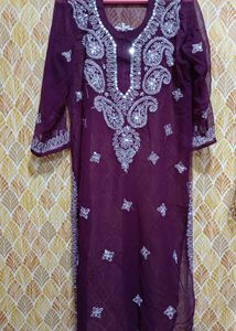 *B1G1*  Ethnic Chikankari Purple Kurta