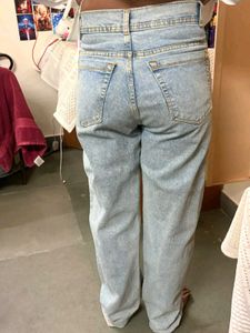 Light Wash Straight Leg Jeans