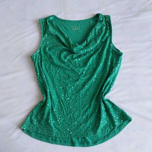 Sequin Green cowl neck cami ✨️