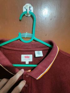 Levi's Burgundy Polo T-Shirt