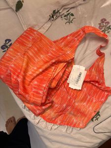 Vibrant Orange Printed Blouse