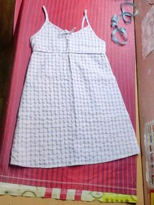 Cute Gingham Spaghetti Strap Dress