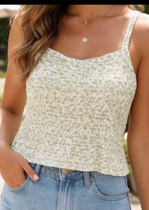Floral Smocked Crop Top