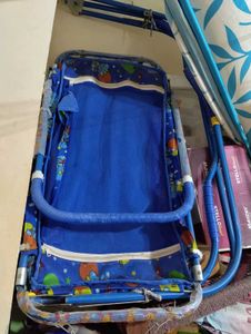 Blue Baby Rocker with Fun Print