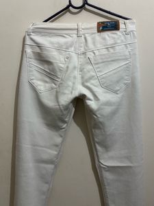 Stylish White Casual Pants