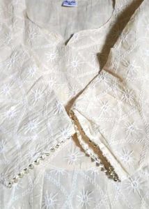 Elegant White Chikankari Kurta Set