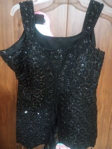 Black Beaded Blouse