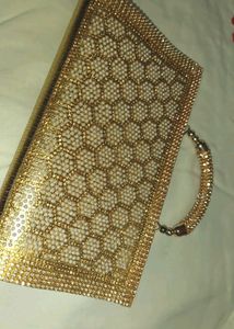Stone Work Clutch/purse