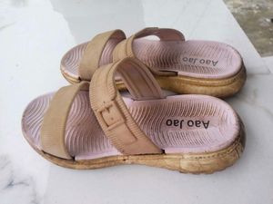 Comfortable Beige Slides