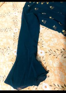Embellished Teal Anarkali Suit Set