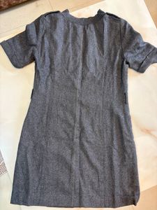 Chic Grey Short Sleeve Dress