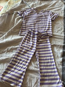 kids Striped Top and Pants Set