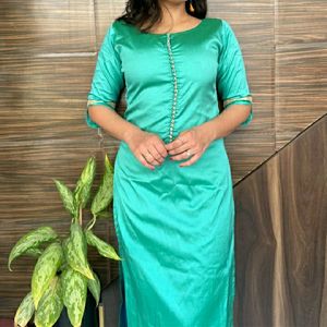 Green Silk Kurta