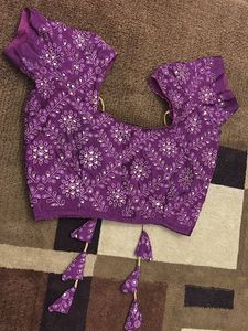 Elegant Pink &amp; Purple Embroidered Lehenga Choli