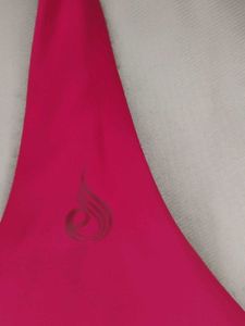 Red Halter Padded Sports Bra L size