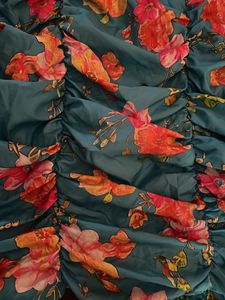 Floral Print Ruched Mini Dress