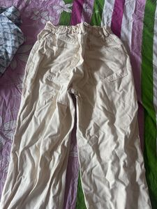 Cream Wide Leg Pants