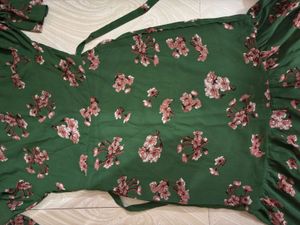 🌿Emerald green Floral Dream dress 🌸