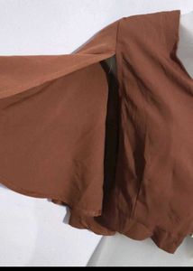 Stylish Brown Bell Sleeve Crop Top