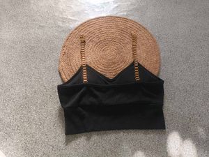 Black Bralette with Chain Straps