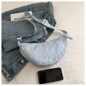 Stylish Black Crescent Hobo Bag