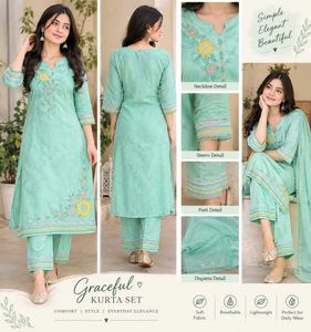 Elegant Mint Green Kurta Set