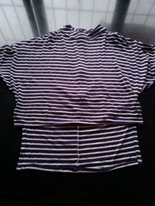 Navy &amp; White Striped Co-ord Set