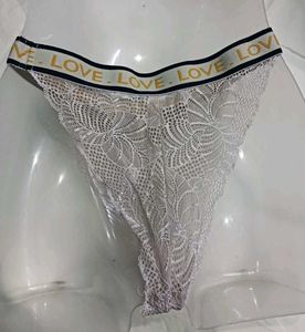 ,💛 Lace Thong with "LOVE" Band