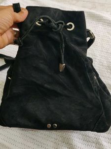 Black Suede hobo bag(at offer )