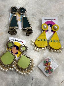 Boho Statement Earrings 4 pics combo