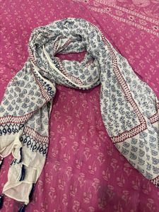 Boho Print Scarf with Tassels