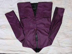Purple Ethnic Jacket with pant