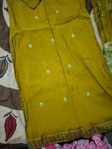 Beautiful Mustard Kurta Set with Dupatta