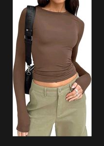 Brown Long Sleeve Top