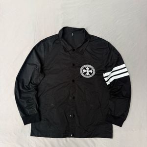Black Jacket with White Stripes