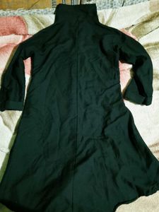 Elegant Black Button-Up Tunic Top