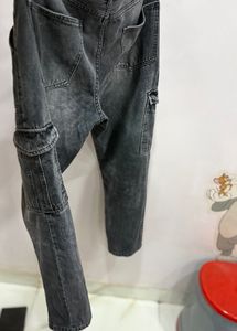 Stylish Grey Cargo Jeans