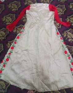 Elegant Floral Anarkali Gown lehga