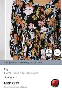 Fig Brand 🌈 Floral Print Fit &amp; Flare Dress