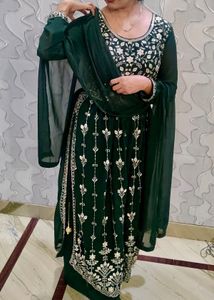 Emerald Green Embroidered Salwar Kameez