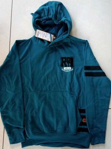 Teal Hoodie with "Fearless Rider" Print