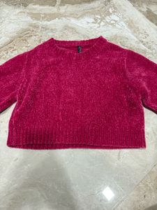Cozy Chenille Crop Sweater