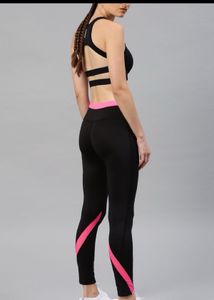 Brand New HRX Black & Pink Athletic Leggings