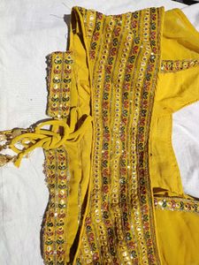 Vibrant mustard Yellow Lehenga set