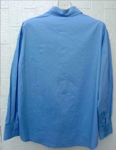 Korean Pinterest Light Blue Long Sleeve Shirt