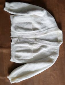 Premium Cozy White Fuzzy Cardigan