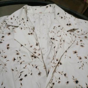 Women White Shirt Floral Print