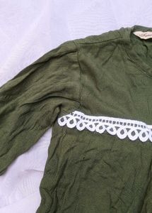 Olive Green Casual Dress