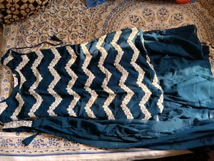 Stylish Blue Ethnic Kurta Set(sharara)